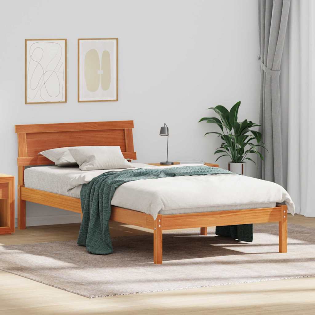 Bedframe Wax Bruin Wasbruin 90 x 200 cm Massief grenenhout