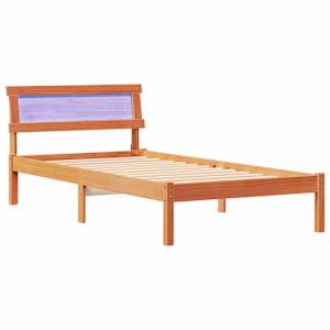 Rám postele Voskově hnědá 90 x 200 cm Masivní borové dřevo - obrázek 2