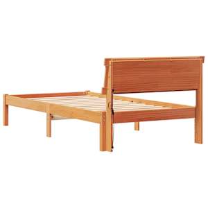 Rám postele Voskově hnědá 90 x 200 cm Masivní borové dřevo - obrázek 7