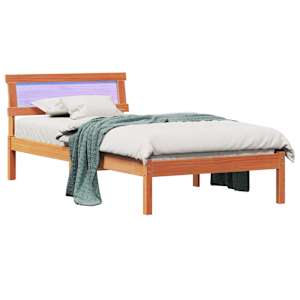Rám postele Voskově hnědá 90 x 200 cm Masivní borové dřevo - obrázek 3