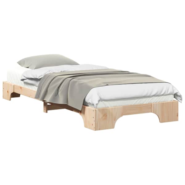 vidaXL Voodi raam Pruun 80 x 210 cm Tahke m&auml;nd