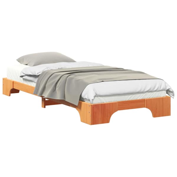 vidaXL Voodi raam Pruun 80 x 210 cm Tahke m&auml;nd