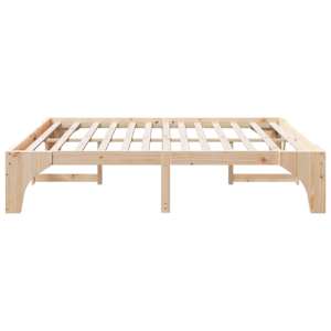 Rám postele Hnědá 200 x 200 cm Masivní borové dřevo - obrázek 6