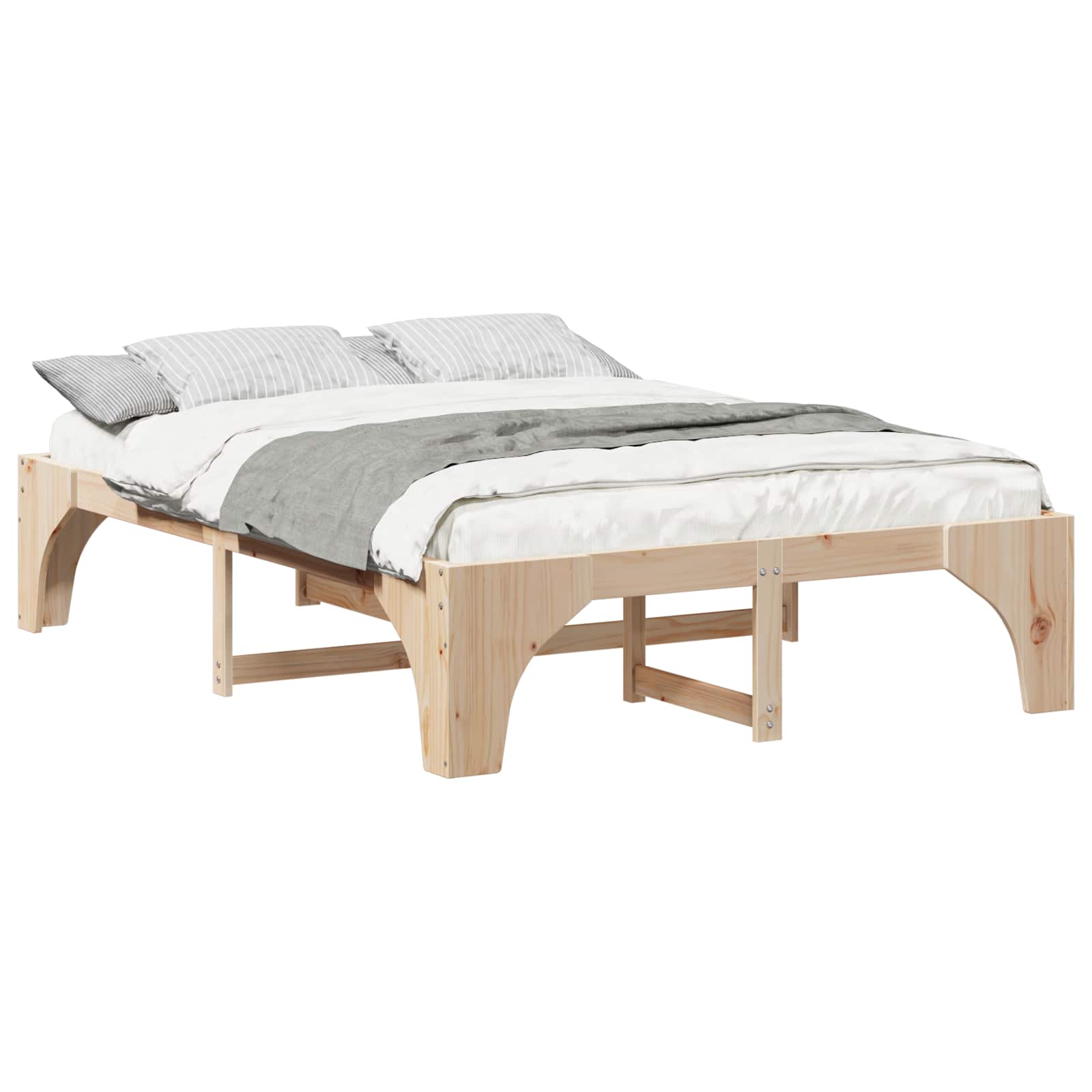 Voodi raam Pruun 140 x 200 cm Tahke mänd 44 Kõik vajalik sinu aeda ja koju! Voodi raam Pruun 140 x 200 cm Tahke mänd - Image 2