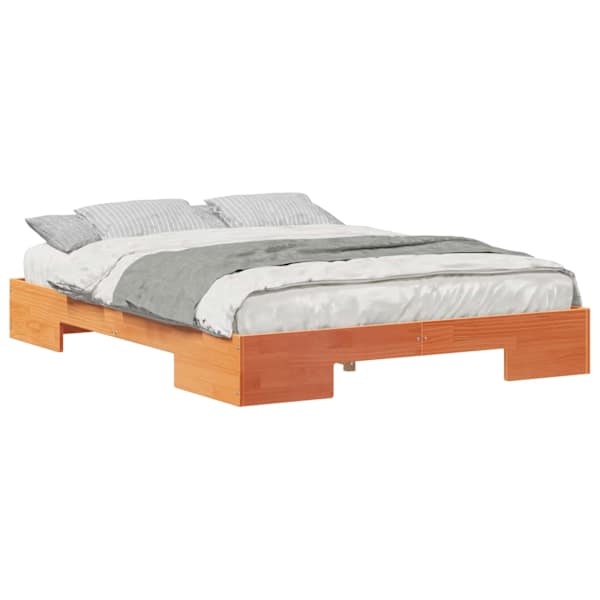 vidaXL Voodi raam Pruun 150 x 200 cm