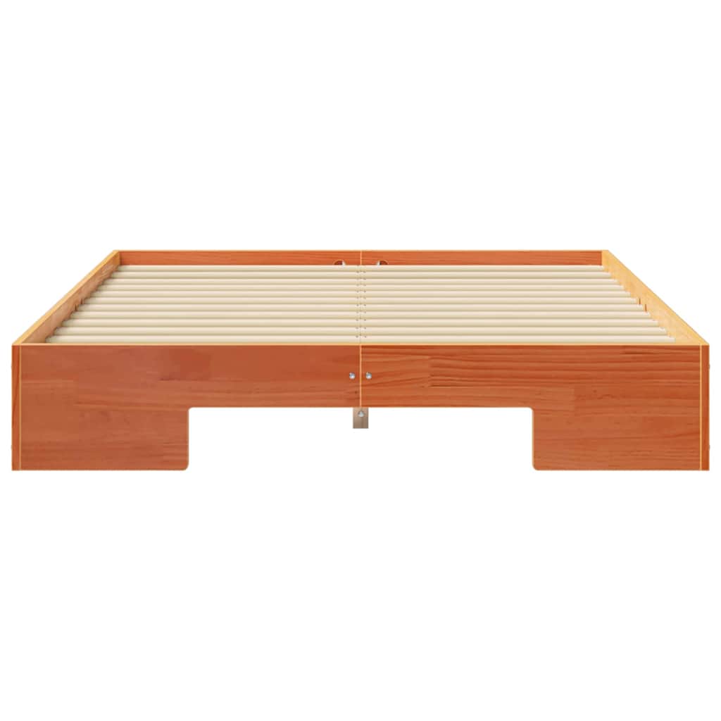 Gulv seng ramme med opbevaring Brun Massivt fyrretræ 5 8721288718617 wbg fr en hd 3