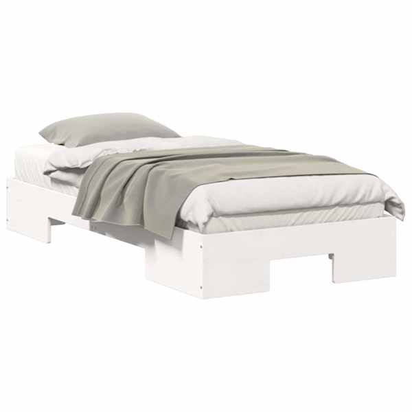 vidaXL Voodi raam Valge 90 x 200 cm