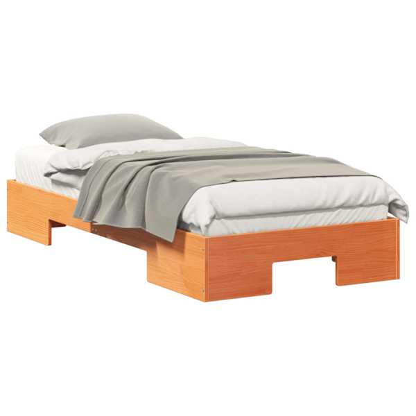 vidaXL Voodi raam Pruun 90 x 200 cm