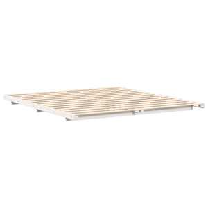 Rám postele Bílá 180 x 200 cm Masivní borovicové dřevo - obrázek 7