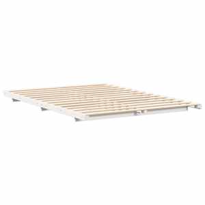 Rám postele Bílá 150 x 200 cm Masivní borovicové dřevo - obrázek 7