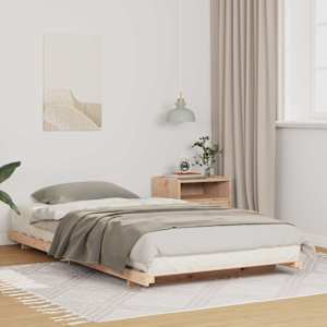 Rám postele Hnědá 75 x 190 cm Masivní borovicové dřevo - obrázek 1