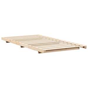 Rám postele Hnědá 75 x 190 cm Masivní borovicové dřevo - obrázek 7