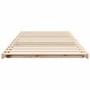 Rám postele Hnědá 75 x 190 cm Masivní borovicové dřevo - obrázek 5