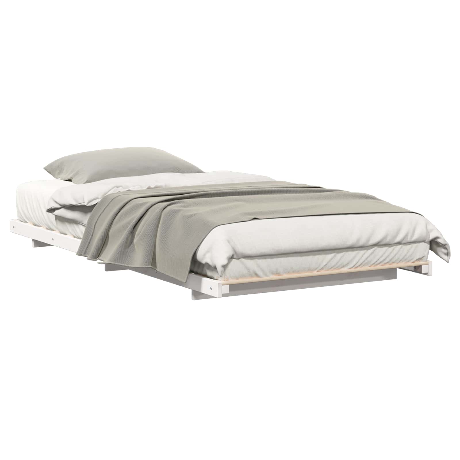VidaXL Bedframe Wit 100 X 210 Cm Massief Grenenhout