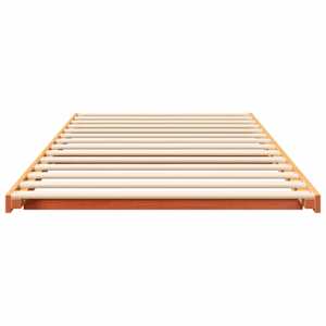 Rám postele Voskově hnědá 100 x 210 cm Masivní borovicové dřevo - obrázek 5