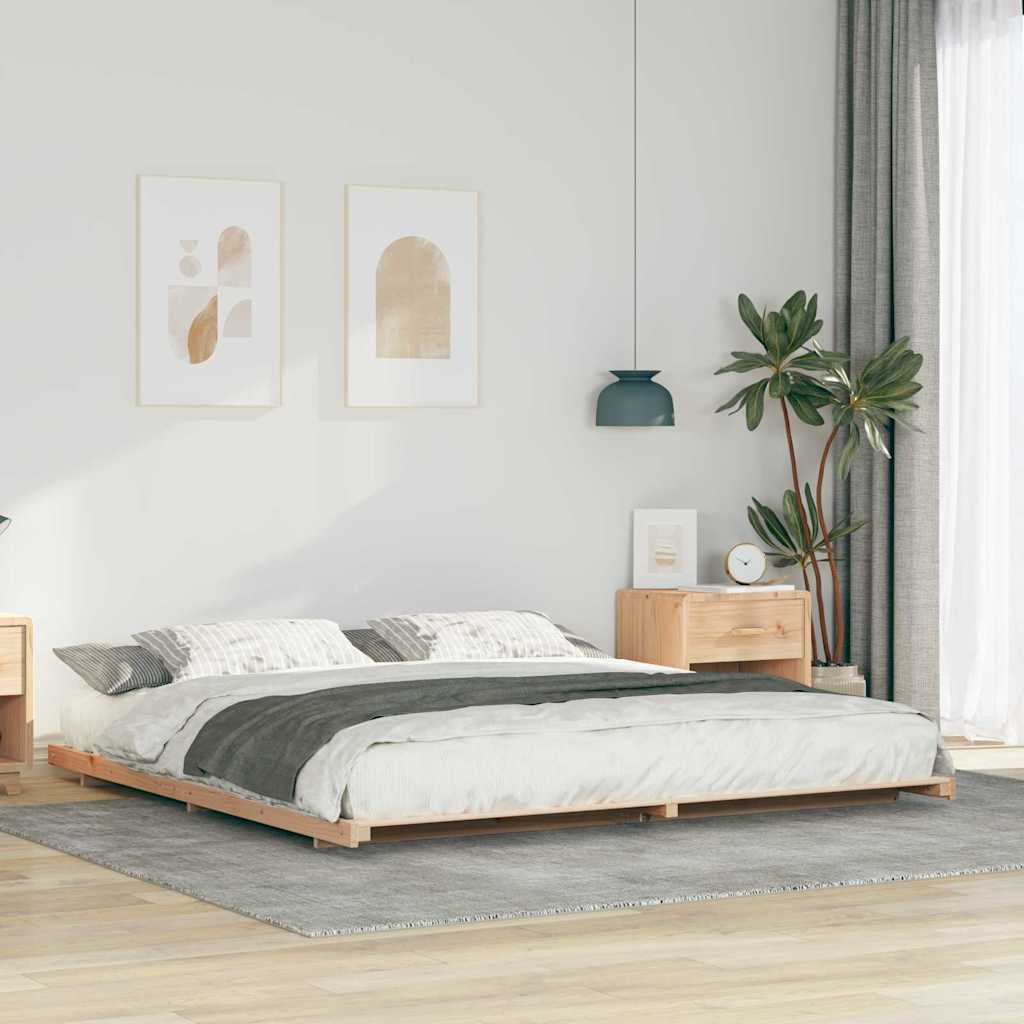 Põrandavoodiraam Pruun 180 x 210 cm Männipuit