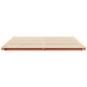 Rám postele Voskově hnědá 200 x 210 cm Masivní borovicové dřevo - obrázek 5