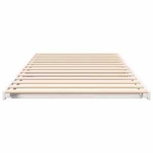 Rám postele Bílá 80 x 220 cm Masivní borovicové dřevo - obrázek 5
