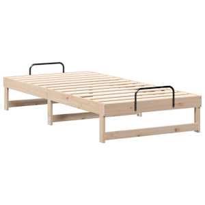Rám postele Hnědá 90 x 200 cm Masivní borové dřevo - obrázek 4