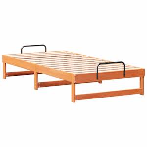 Rám postele Hnědá 90 x 200 cm Masivní borové dřevo - obrázek 7