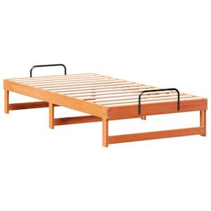 Rám postele Hnědá 75 x 190 cm Masivní borové dřevo - obrázek 4