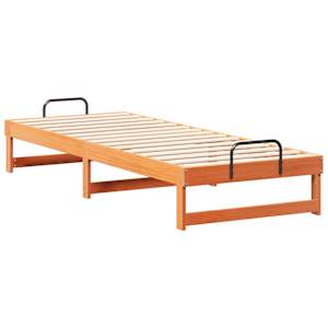 Rám postele Hnědá 90 x 210 cm Masivní borové dřevo - obrázek 7