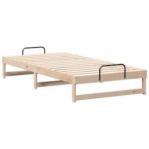 Rám postele Hnědá 100 x 210 cm Masivní borové dřevo - obrázek 7