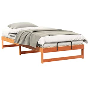 Rám postele Hnědá 100 x 210 cm Masivní borové dřevo - obrázek 2