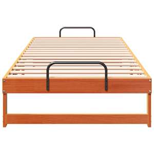 Rám postele Hnědá 80 x 220 cm Masivní borové dřevo - obrázek 5