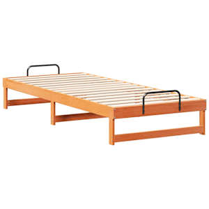Rám postele Hnědá 90 x 220 cm Masivní borové dřevo - obrázek 4