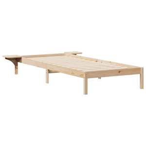 vidaXL Voodi raam koos k&uuml;lglaudadega Neutraalne 80 x 210 cm Tahke m&auml;nd