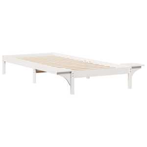 Postelový rám s nočními stolky Bílá 80 x 210 cm - obrázek 7