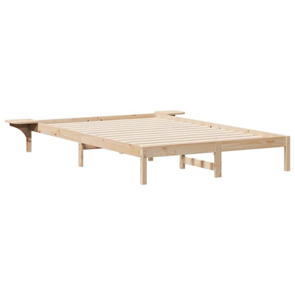vidaXL Voodi raam koos k&uuml;lglaudadega Neutraalne 140 x 210 cm