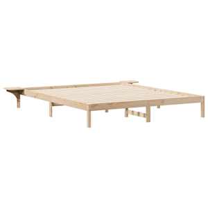 Postelový rám s nočními stolky Přírodní 180 x 210 cm - obrázek 2
