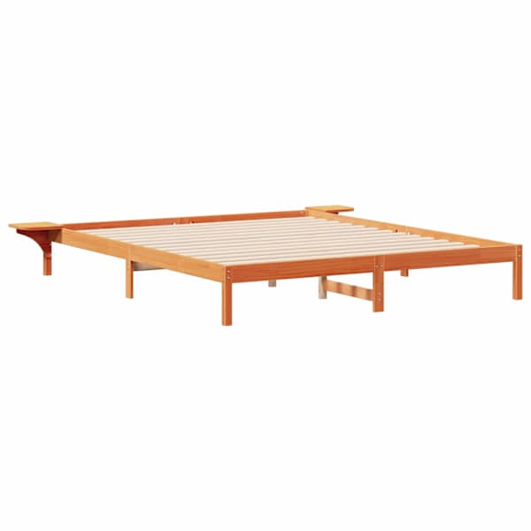 vidaXL Voodi raam koos k&uuml;lglaudadega Vahapruun 200 x 210 cm Tahke m&auml;nd