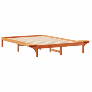 Postelový rám s nočními stolky Voskově hnědá 140 x 220 cm - obrázek 7