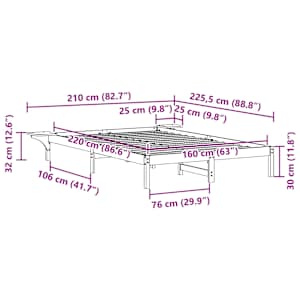 Postelový rám s nočními stolky Přírodní 160 x 220 cm - obrázek 11