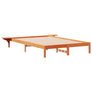 Postelový rám s nočními stolky Voskově hnědá 160 x 220 cm - obrázek 2