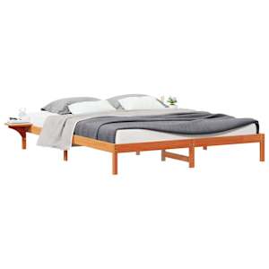 Postelový rám s nočními stolky Voskově hnědá 200 x 220 cm - obrázek 3