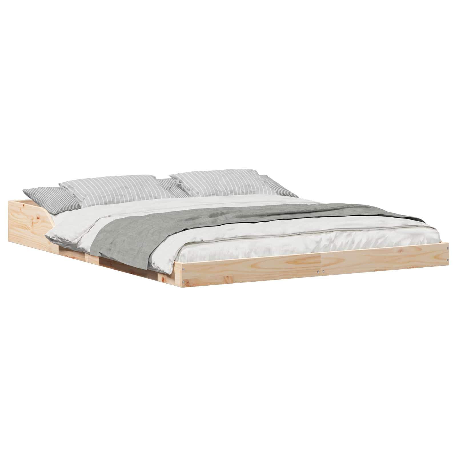 VidaXL Bedframe Bruin 150 X 200 Cm Massief Grenenhout