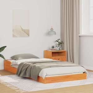 Konstrukcija postelje Voskast rjav 90 x 190 cm