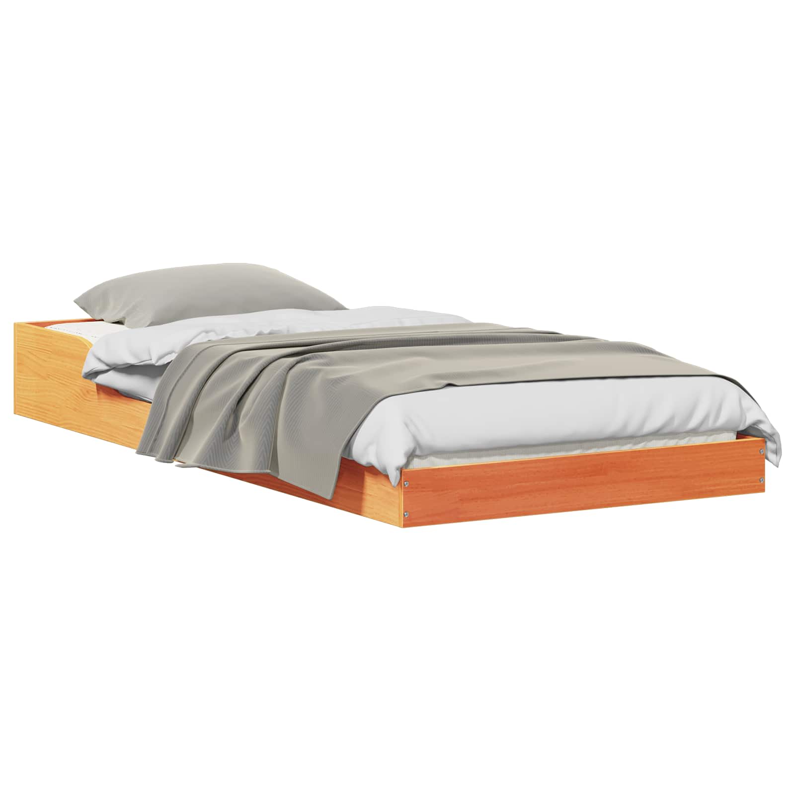 Voodi raam Vahapruun 75 x 190 cm Tahke mänd 109 Kõik vajalik sinu aeda ja koju! Voodi raam Vahapruun 75 x 190 cm Tahke mänd - Image 2