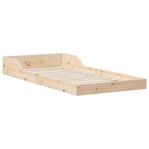 Rám postele Přírodní 80 x 210 cm Masivní borové dřevo - obrázek 5