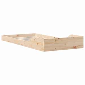 Rám postele Přírodní 80 x 210 cm Masivní borové dřevo - obrázek 8