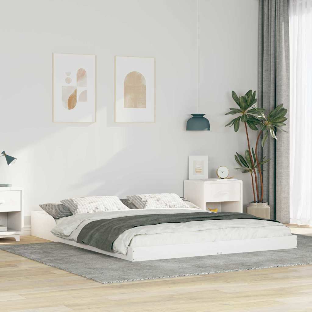 Bettgestell Weiß 160 x 220 cm Holz