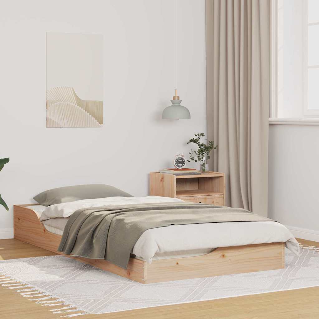 Bedframe Bruin 90 x 190 cm Massief grenenhout