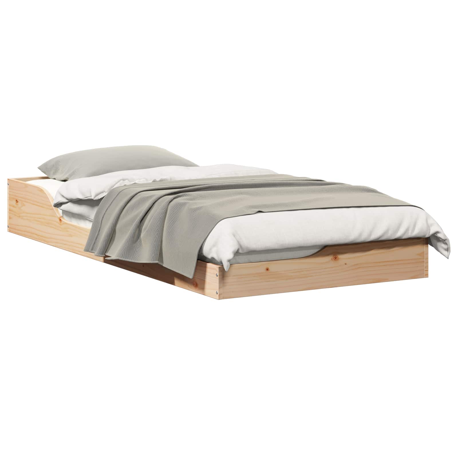 Bedframe Bruin 90 x 190 cm Massief grenenhout image 2