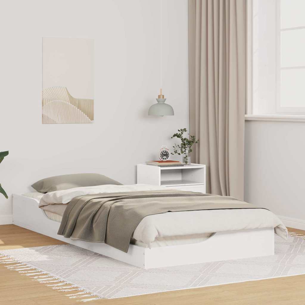 Põrandavoodiraam Valge 80 x 210 cm Tihe mänd