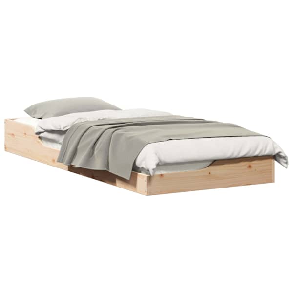 vidaXL Voodi raam Pruun 90 x 210 cm Tahke m&auml;nd