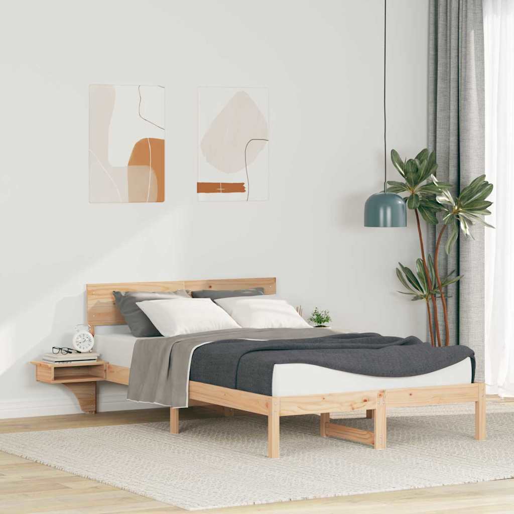 Voodiraam öökappide jaotumisega Pruun 140 x 200 cm Männipuit